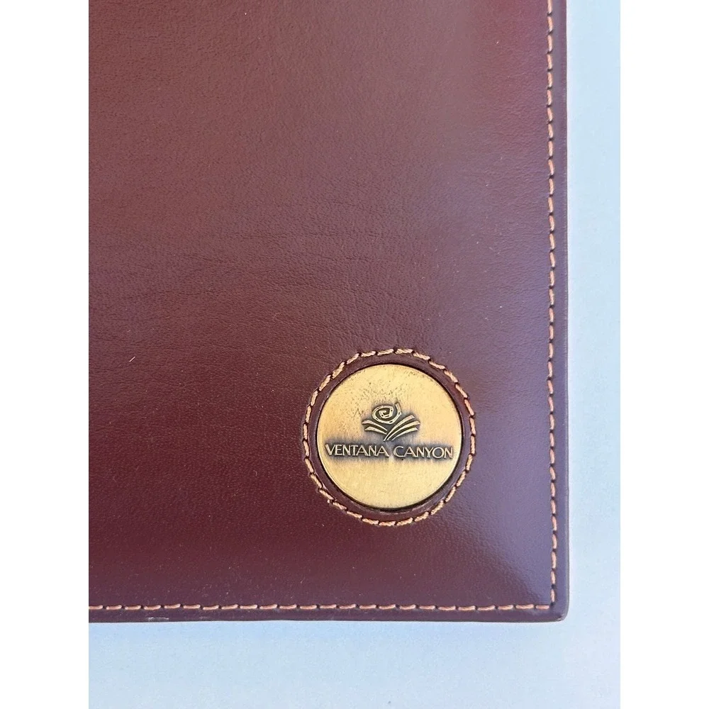 Palm West Leather Ventana Canyon Photo Album Document Holder Brown